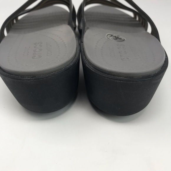 Crocs Isabella Mini Wedge Sandal Black/Smoke - Picture 6 of 8